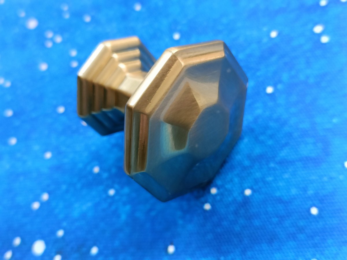 Hexagon shaped gold cabinet handle/Geometric style gold drawer pull/Gold furniture hardware/kitchen renovation/Gold Hexagonal door knob