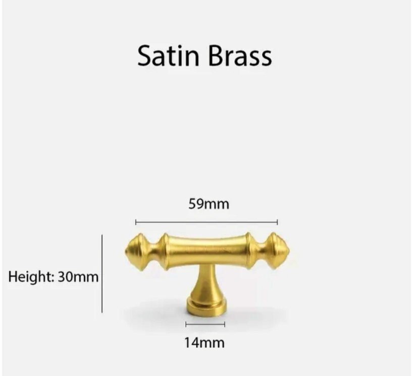Satin gold French style cabinet bar handle/Unusual matte gold ball design cabinet drawer pull/Gold furniture hardware/Brass kitchen hardware