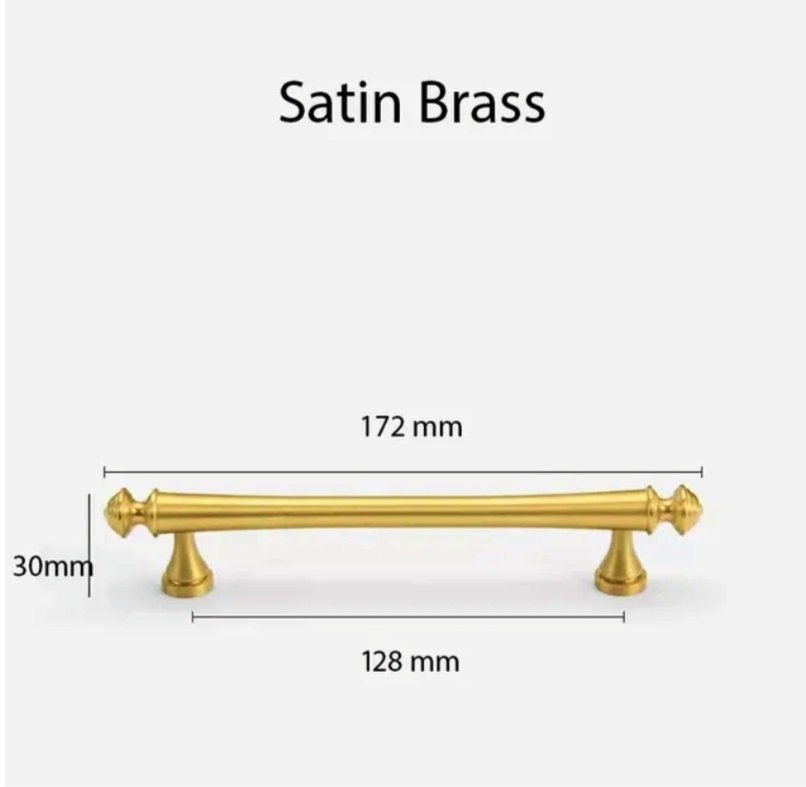 Satin gold French style cabinet bar handle/Unusual matte gold ball design cabinet drawer pull/Gold furniture hardware/Brass kitchen hardware