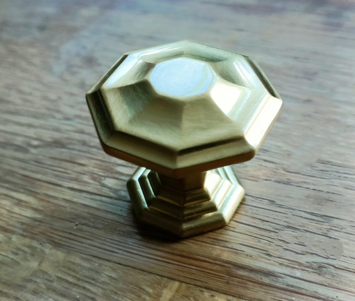 Hexagon shaped gold cabinet handle/Geometric style gold drawer pull/Gold furniture hardware/kitchen renovation/Gold Hexagonal door knob
