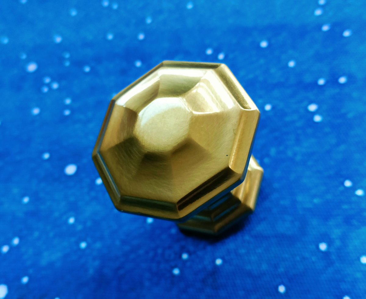 Hexagon shaped gold cabinet handle/Geometric style gold drawer pull/Gold furniture hardware/kitchen renovation/Gold Hexagonal door knob