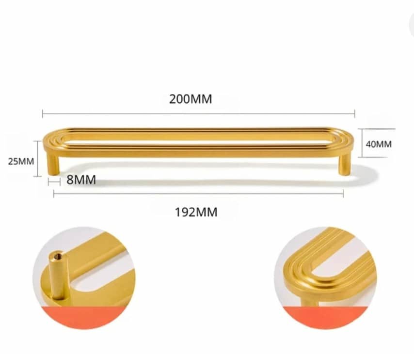 Wide gold brass retro pattern handle/large cabinet pull/big door handle/Wide gold drawer pull/kitchen furniture hardware/mid century modern