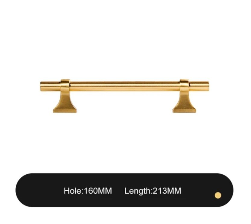 Gold brass bar cabinet handle with retro look/Gold drawer handle/home improvement hardware/Gold cabinet door handle/Gold hardware
