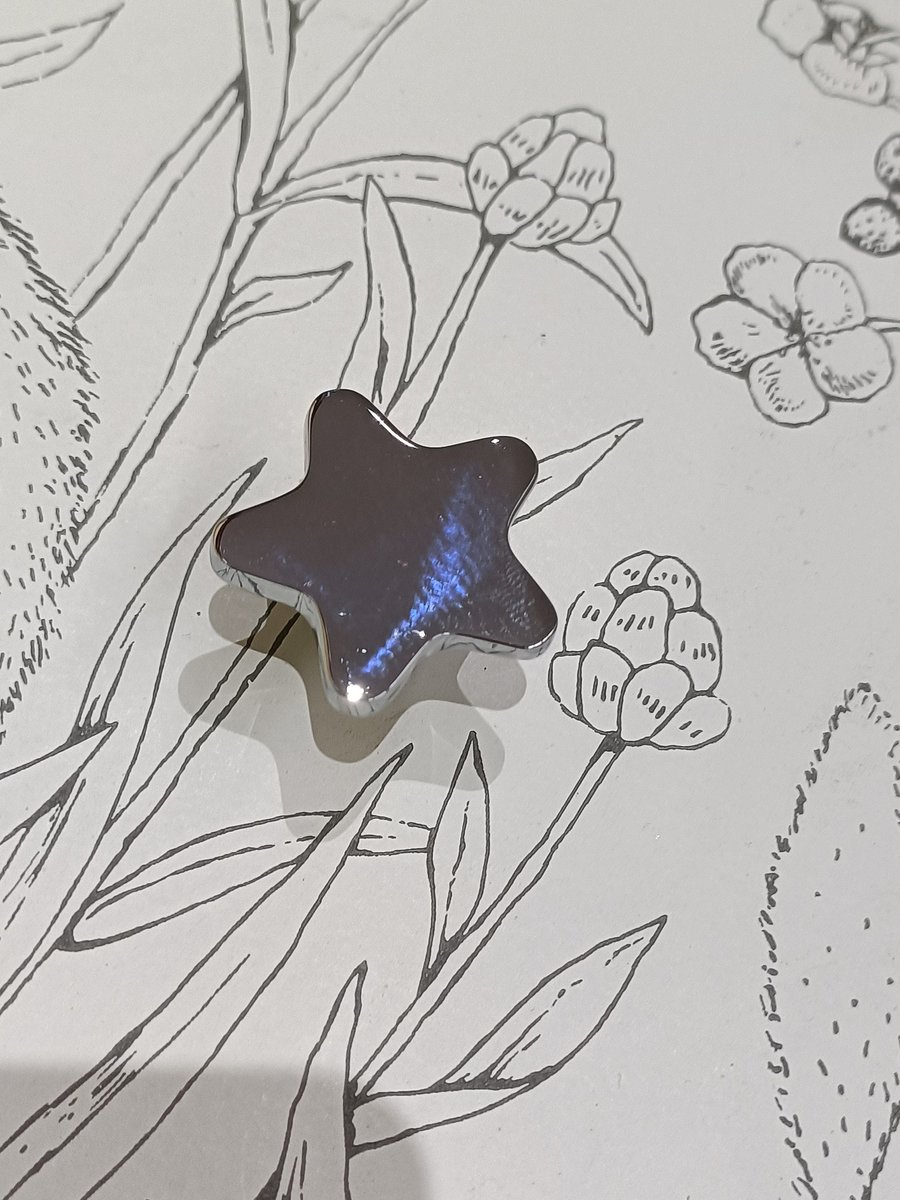 Silver star door handle/Star drawer knob/home improvement cabinet pull/night sky nursery decor/Silver star drawer handle/IKEA hack door knob