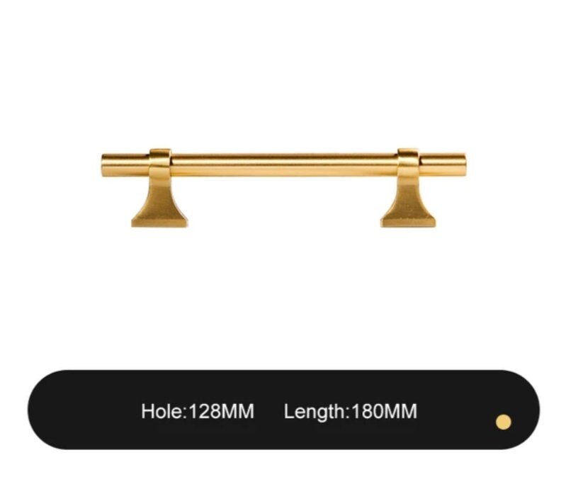 Gold brass bar cabinet handle with retro look/Gold drawer handle/home improvement hardware/Gold cabinet door handle/Gold hardware
