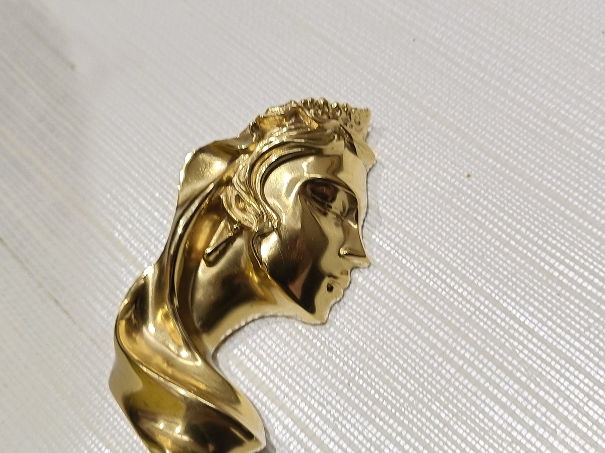 Gold brass Aphrodite cabinet handle/Gold Goddess door handle/Beautiful lady drawer handle/Unique furniture hardware/Woman door handle