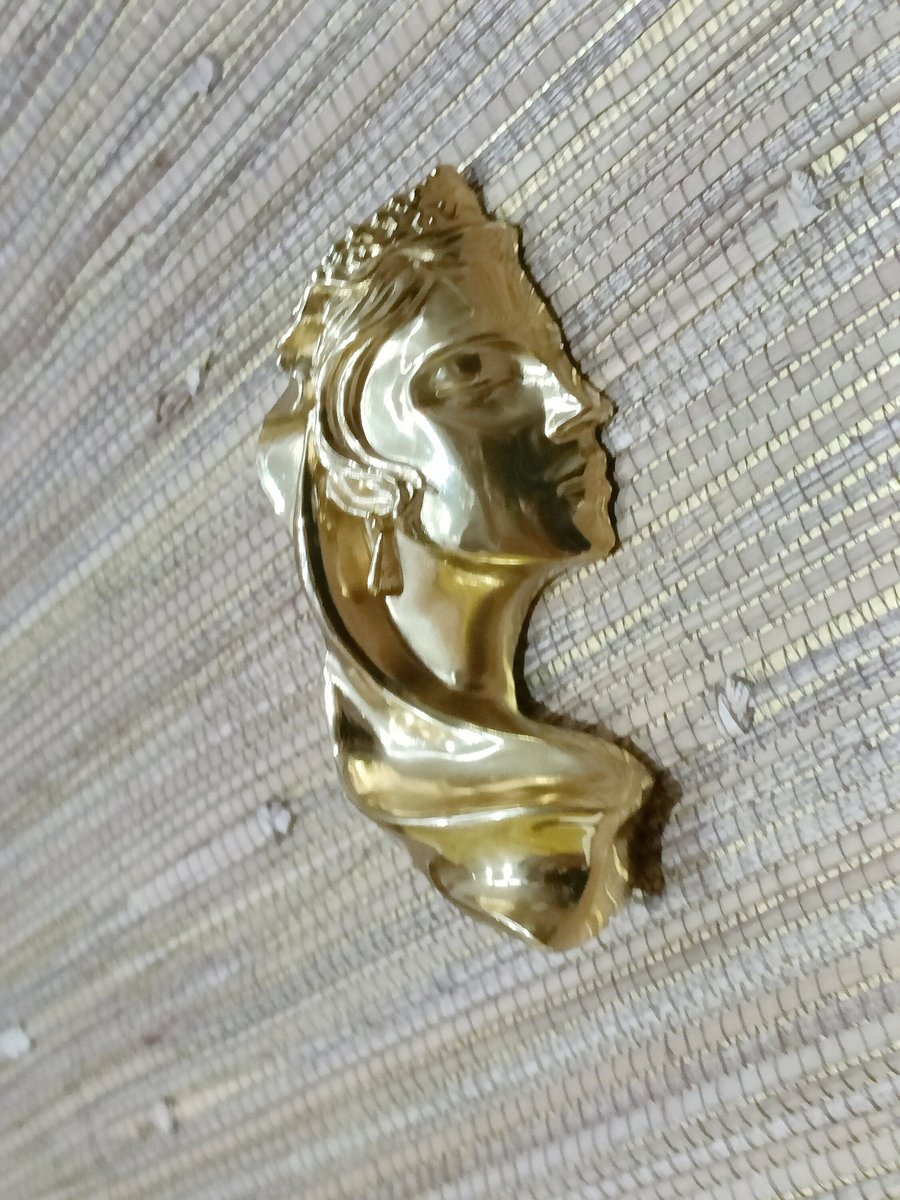 Gold brass Aphrodite cabinet handle/Gold Goddess door handle/Beautiful lady drawer handle/Unique furniture hardware/Woman door handle