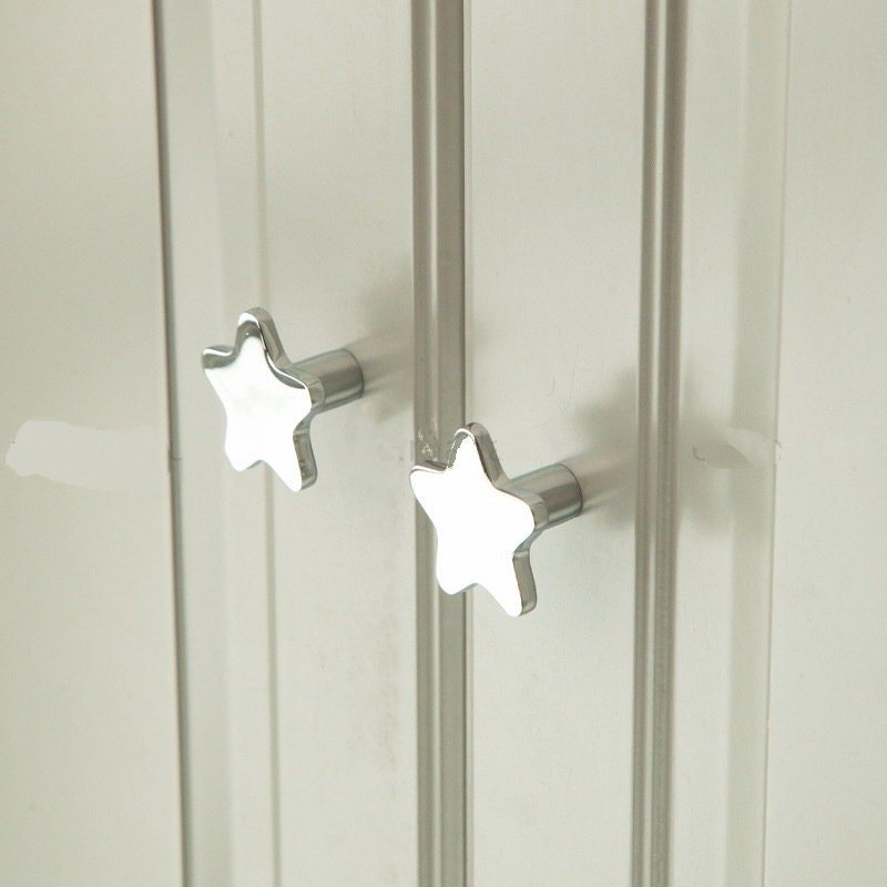 Silver star door handle/Star drawer knob/home improvement cabinet pull/night sky nursery decor/Silver star drawer handle/IKEA hack door knob