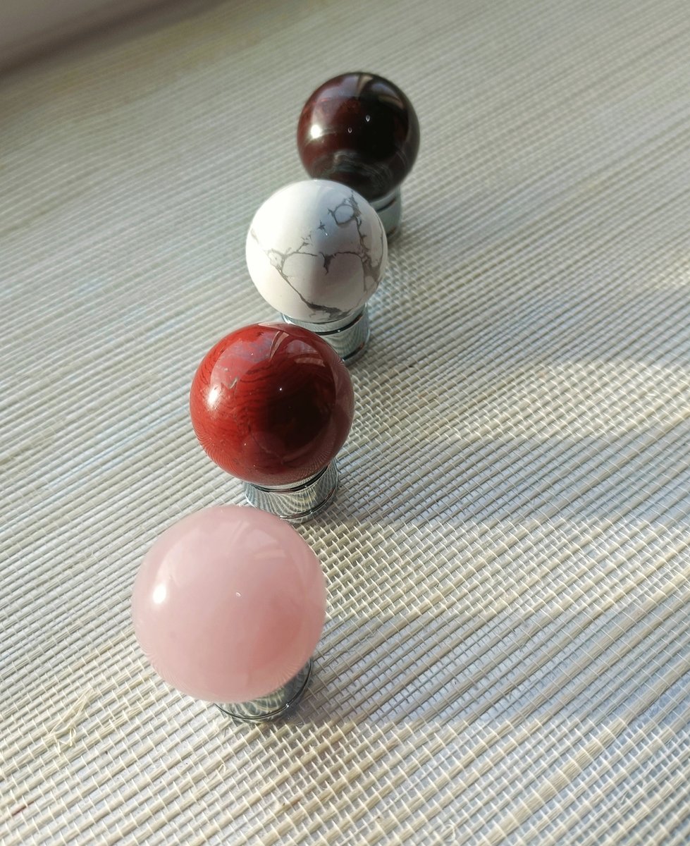 Semi precious stone ball drawer knob/Crystal drawer pull/Round gemstone cabinet handle/Silver door knob/Quartz crystal and silver handle