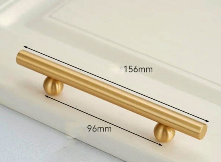Gold brass bar and ball cabinet handle/gold furniture hardware/solid brass drawer pulls/gold kitchen hardware/solid brass door handle/