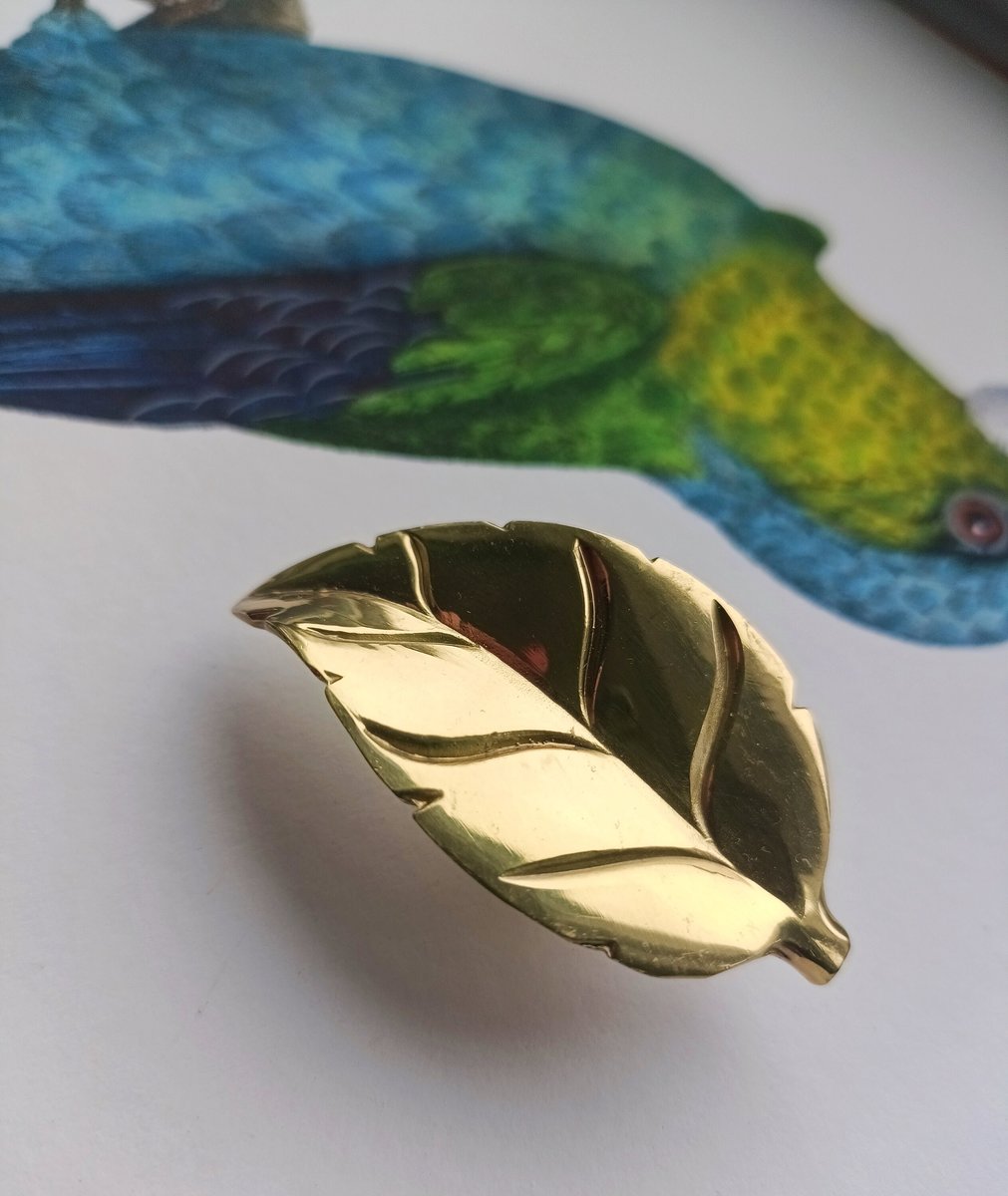 Polished gold brass leaf cabinet handle/Gold Autumn leaf drawer pull/Gold leaves door handle/Fall leaf drawer knob/gold furniture hardware