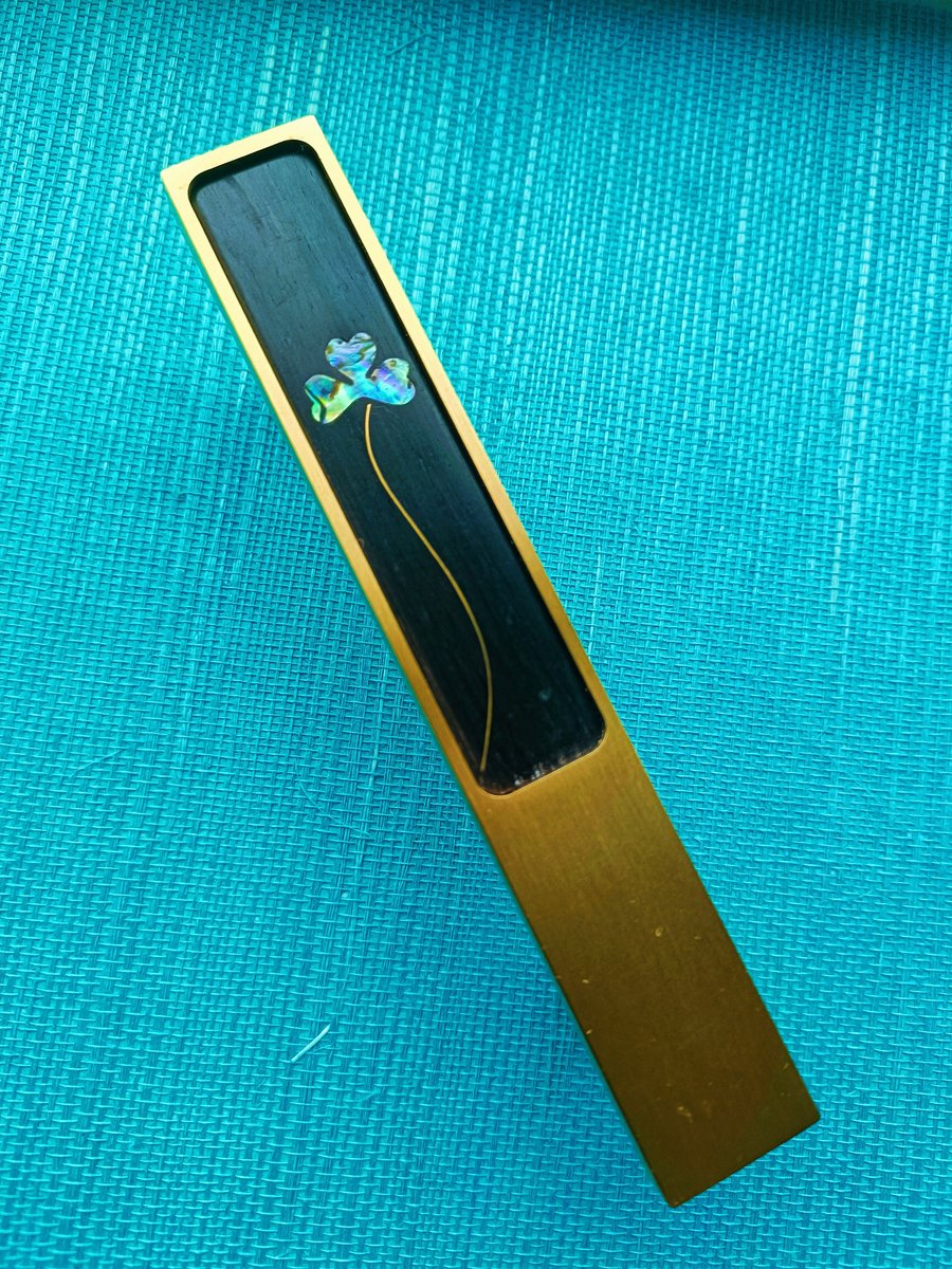 Pearl inlay drawer pull/Pearl and brass inlaid drawer pull/Intricate pearl inlay cabinet pull/Clover door handle/Luxury pearl hardware