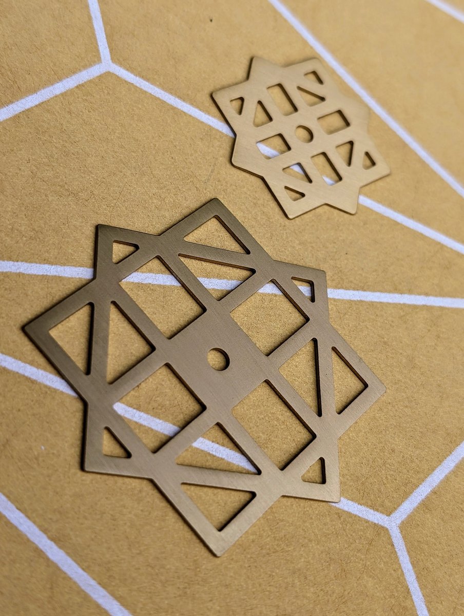 Gold brass geometric pattern backplates for drawer handles/Brass square back plates for cabinet pulls/Gold brass square backplate hardware
