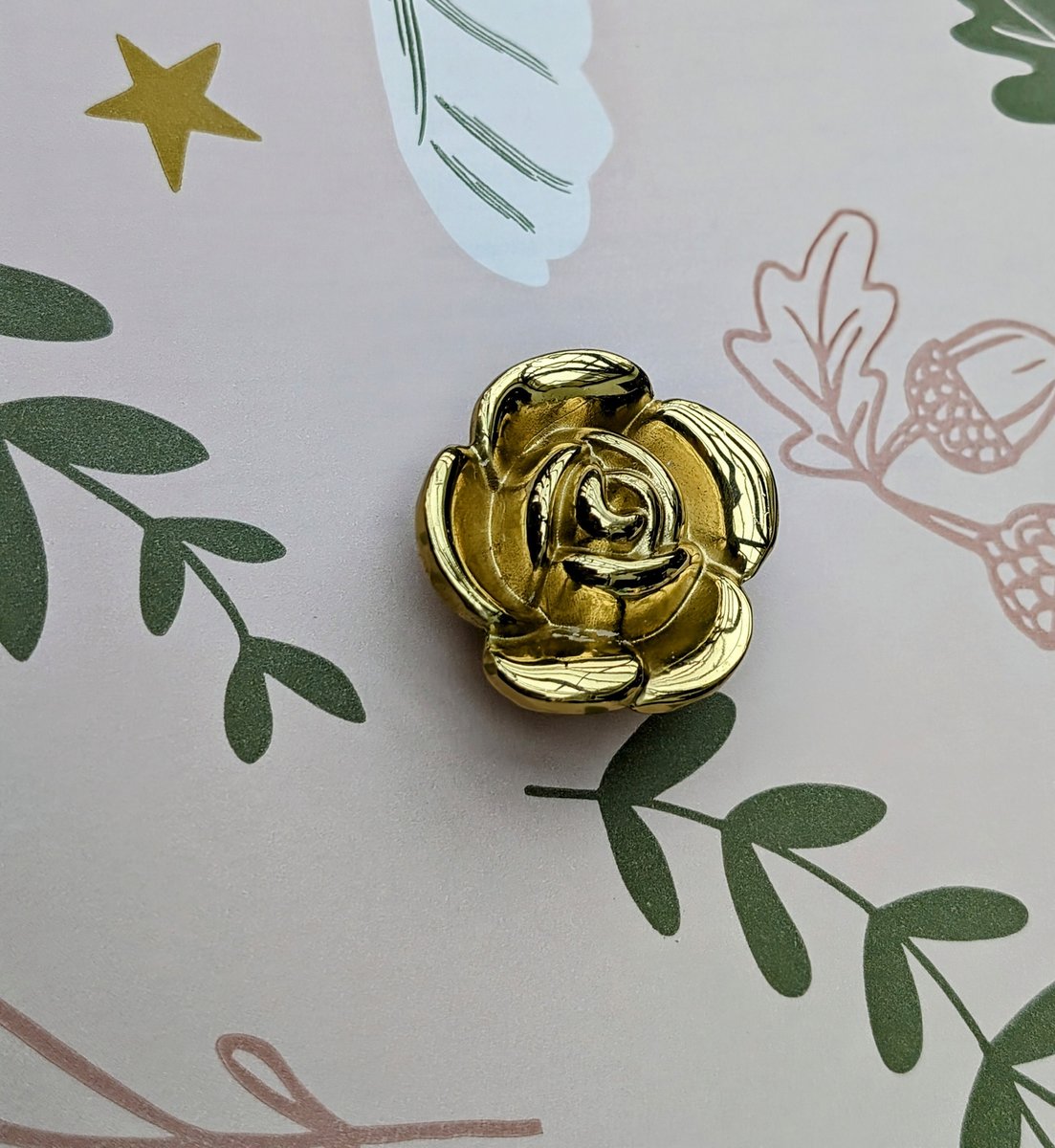 Gold brass rose door handle/Rose cabinet pull/Gold rose drawer knob/Flower shaped cabinet handle/Floral door knob/Brass furniture hardware