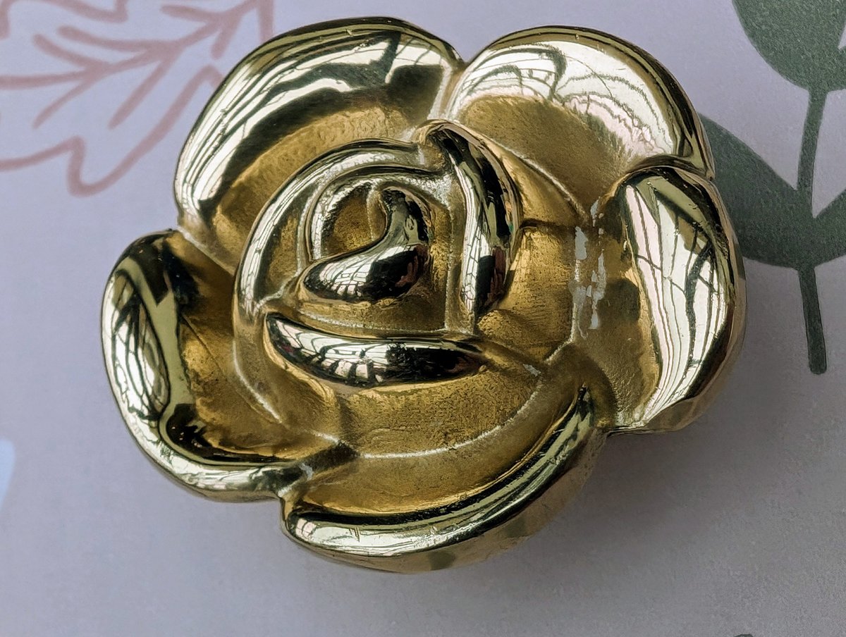 Gold brass rose door handle/Rose cabinet pull/Gold rose drawer knob/Flower shaped cabinet handle/Floral door knob/Brass furniture hardware