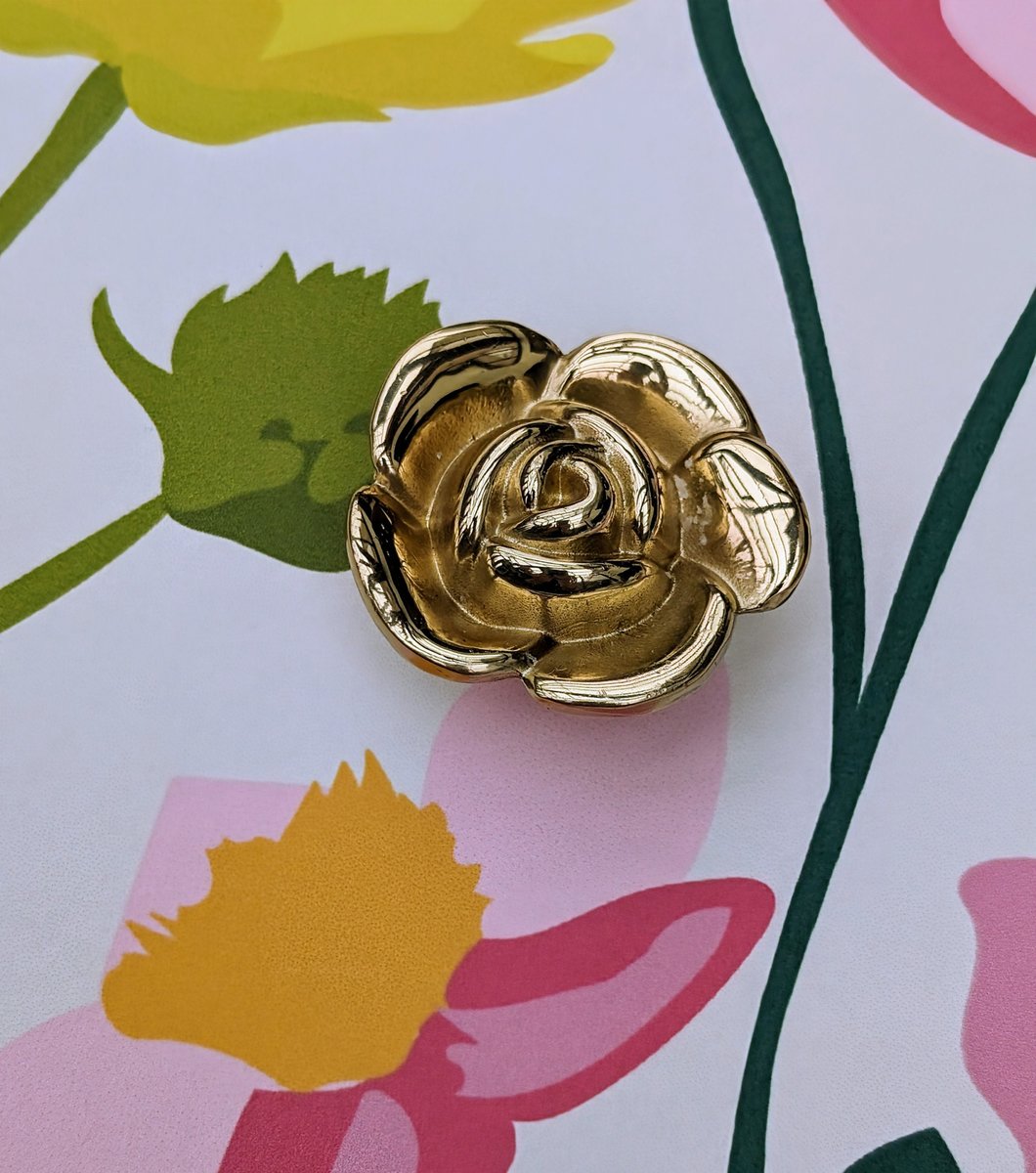 Gold brass rose door handle/Rose cabinet pull/Gold rose drawer knob/Flower shaped cabinet handle/Floral door knob/Brass furniture hardware