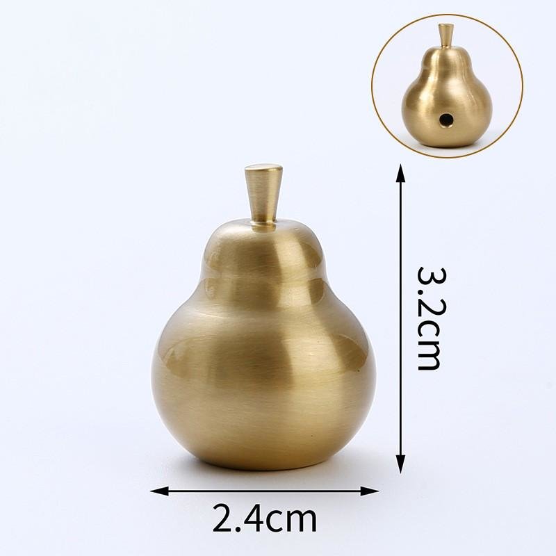Golden pear cabinet pull/Gold brass pear door knob/Autumn theme decor/Brass drawer handle/home improvement/Gold pear door handle/Fruit knob