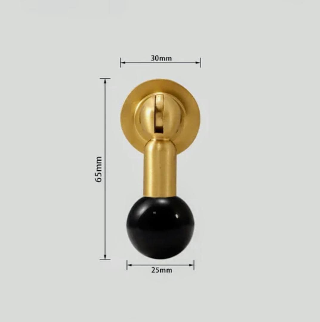 Crystal and gold brass drop handle/Semi precious stone drop drawer pull/Brass cabinet pull/Crystal furniture hardware/Dresser door handle