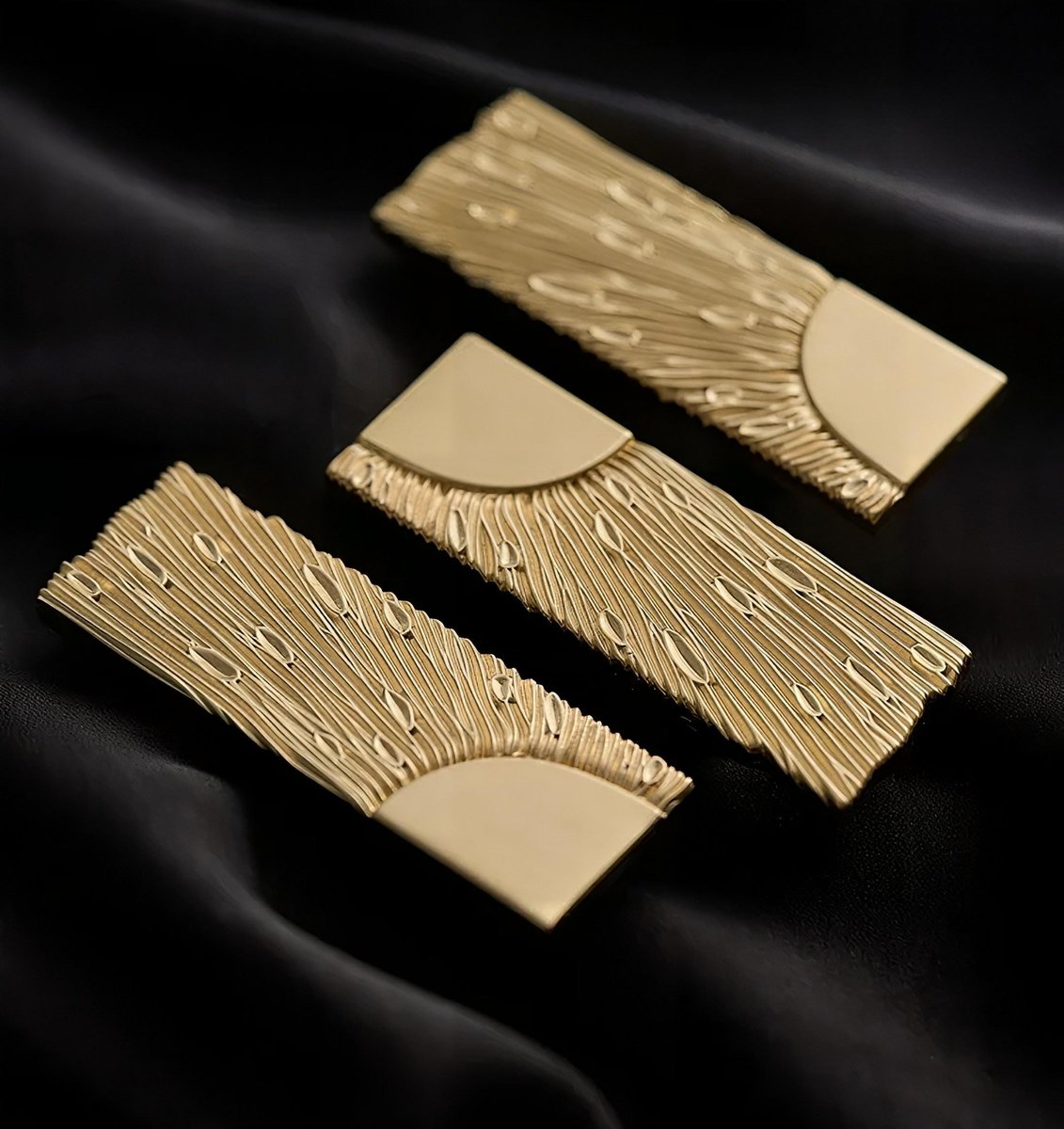 Gold brass sunray design rectangle bar handles/Gold sun ray drawer pull/kitchen cabinet handles/Brass door handles/Gold furniture hardware