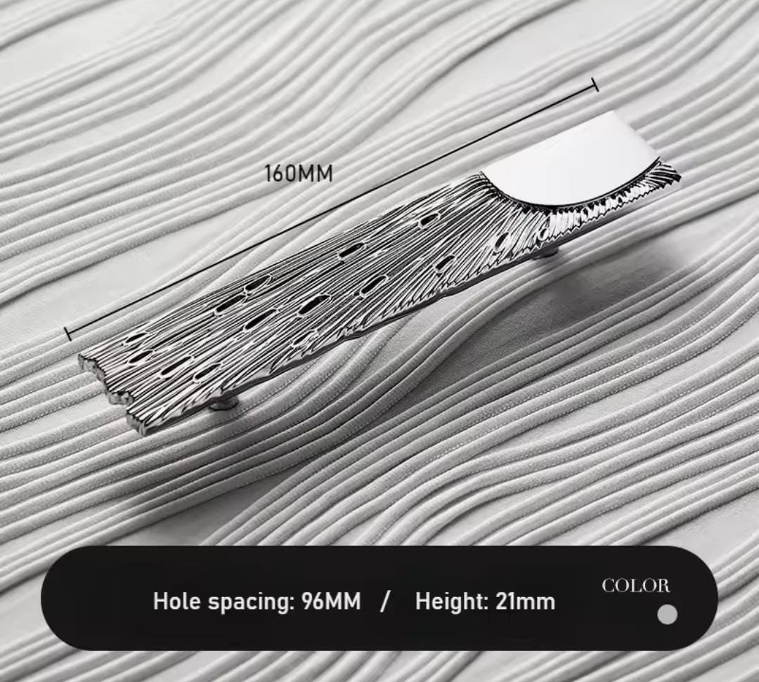 Silver sunray design rectangle bar handles/Chrome sun ray drawer pull/kitchen cabinet handles/Brass door handles/Silver furniture hardware