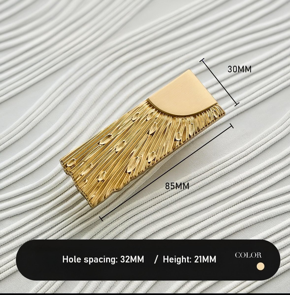 Gold brass sunray design rectangle bar handles/Gold sun ray drawer pull/kitchen cabinet handles/Brass door handles/Gold furniture hardware