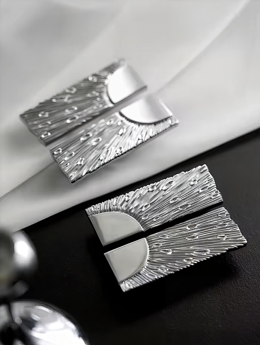Silver sunray design rectangle bar handles/Chrome sun ray drawer pull/kitchen cabinet handles/Brass door handles/Silver furniture hardware