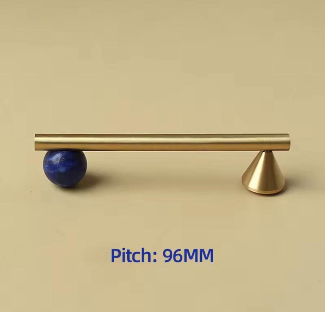 Gold retro geometric bar handle for kitchen, bedroom or bathroom makeover/mid century drawer pull/bright coloured door furniture/stone knob