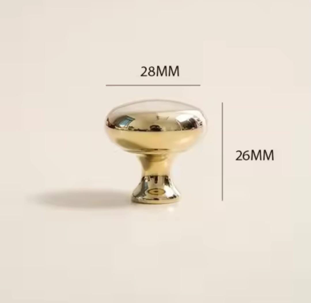 Round shiny gold brass cabinet handle/mirror shiny gold drawer knob/Polished brass door handle/Solid brass furniture hardware/classic handle