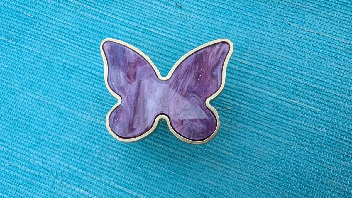 Pearly butterfly drawer handle/Pink Butterfly cabinet pull/Nursery decor/Nursery door knobs/IKEA hack door pull/Childrens door handle