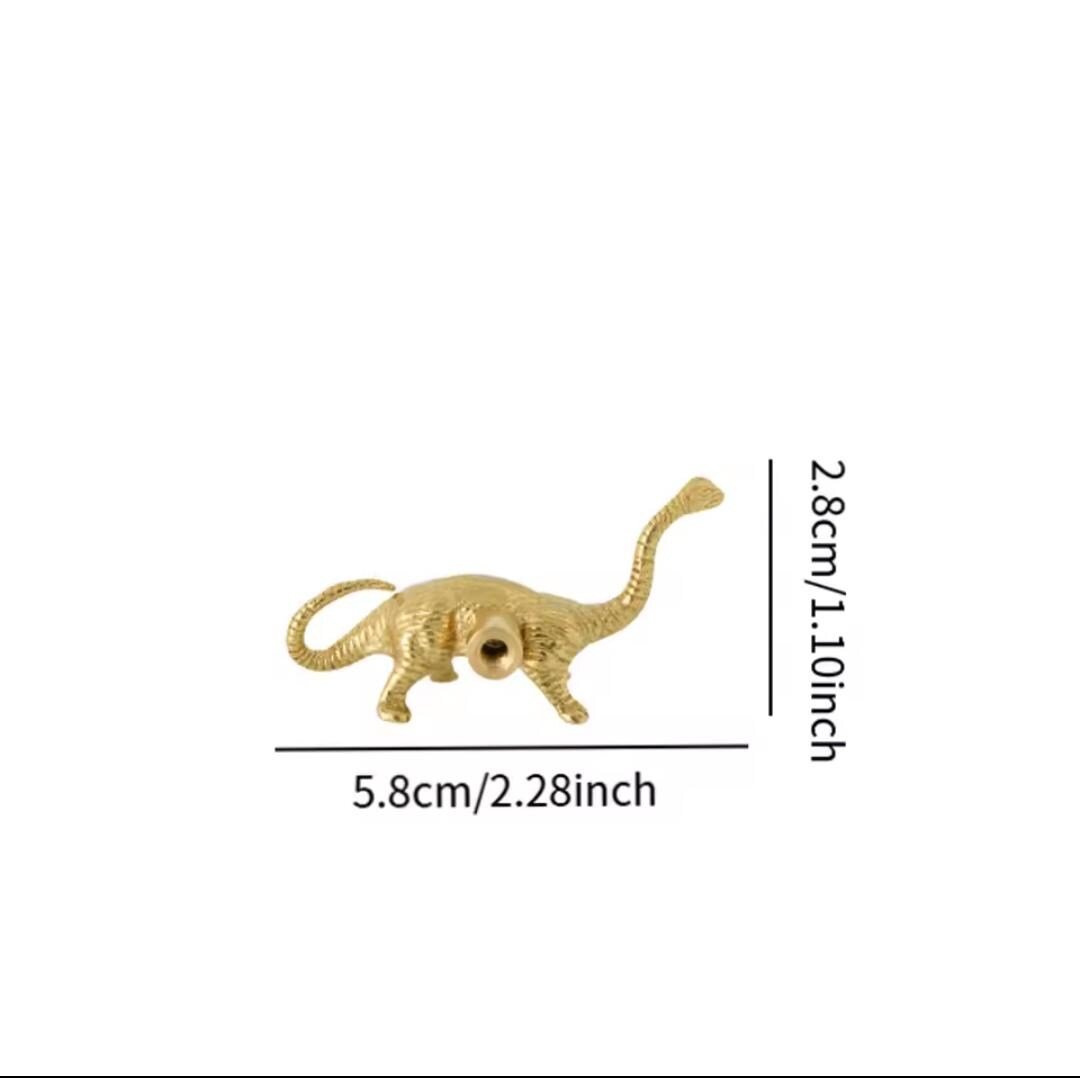 Detailed brass dinosaur drawer handle/Diplodocus cabinet pull/Dino themed door handle/Dinosaur drawer knob/Gold brass furniture hardware