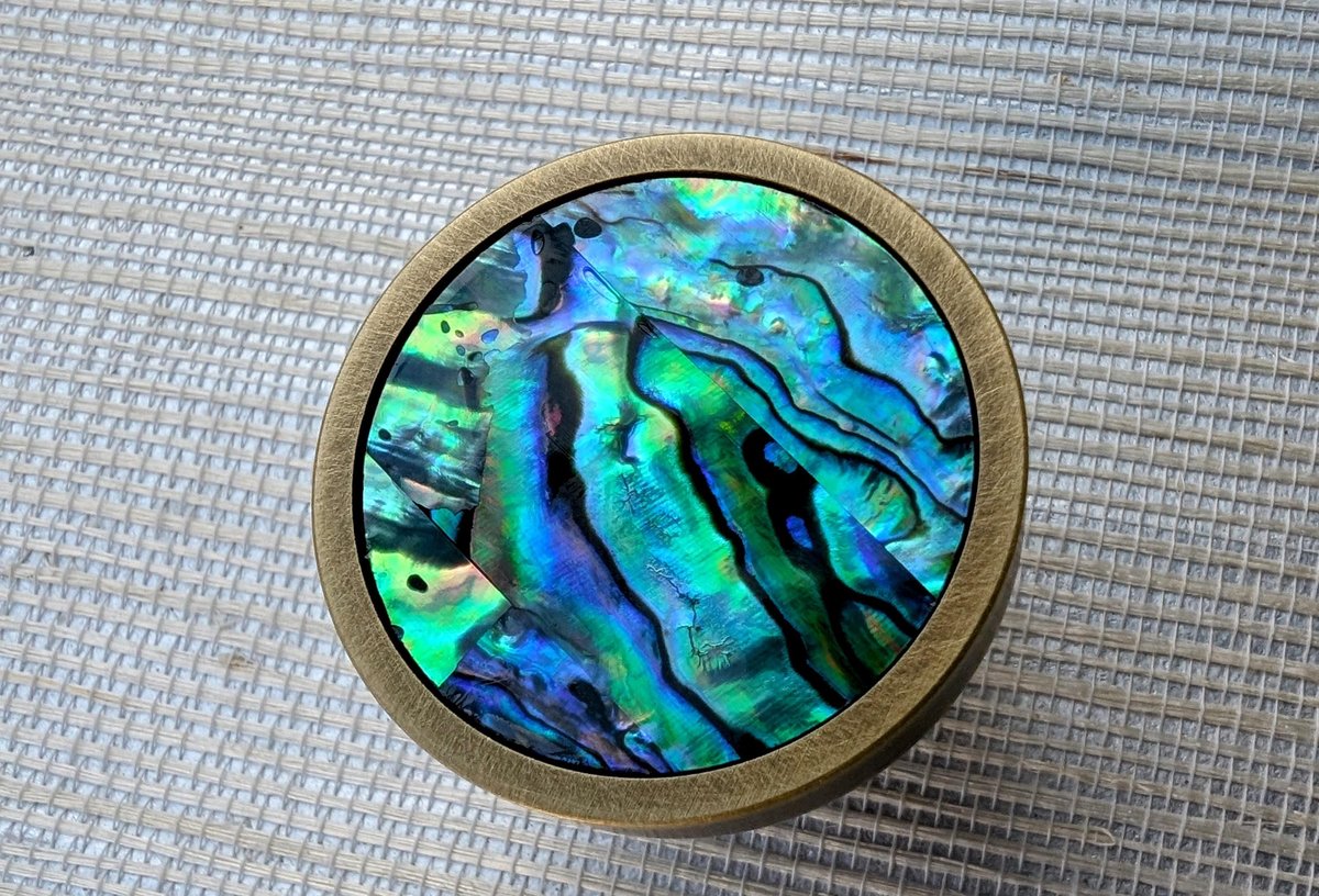 Bronze Iridescent Pearl Shell Drawer Pull/Abalone Pearl Cabinet Pull/Mother of Pearl Door handle/MOP door knob/Bronze furniture hardware