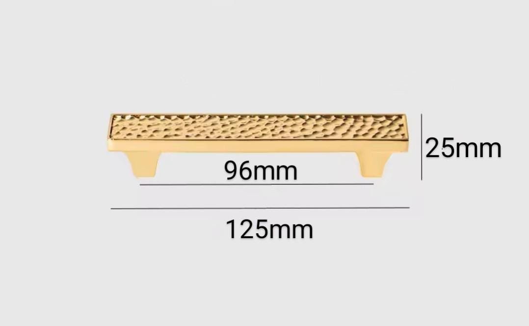 Glittery gold textured brass cabinet bar handle/Shiny solid brass drawer pull/textured gold brass door handle/Gold brass furniture hardware