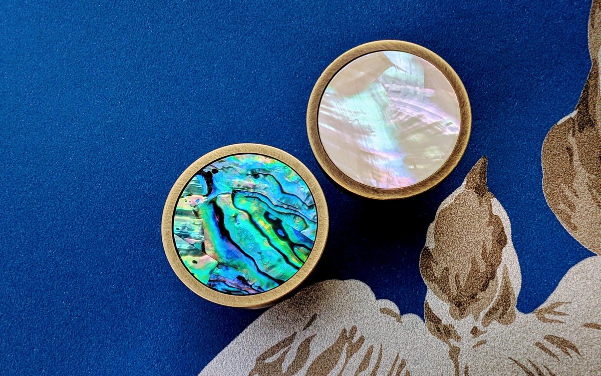 Bronze Iridescent Pearl Shell Drawer Pull/Abalone Pearl Cabinet Pull/Mother of Pearl Door handle/MOP door knob/Bronze furniture hardware