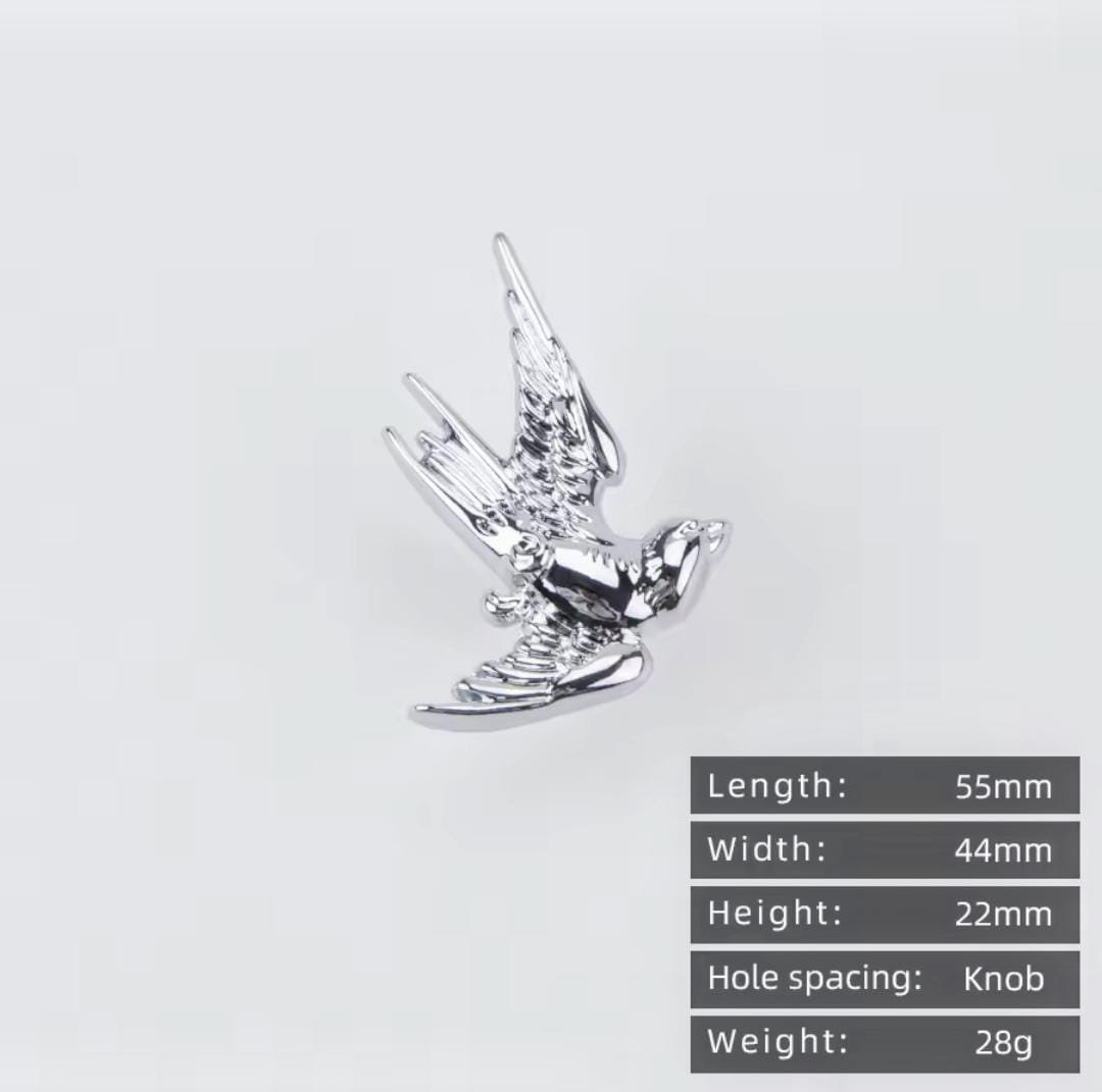 Flying Bird Cabinet Pull/Brass Bird Door Handle/Bird shaped drawer handle/Brass furniture hardware/Swooping Bird Cabinet Handle