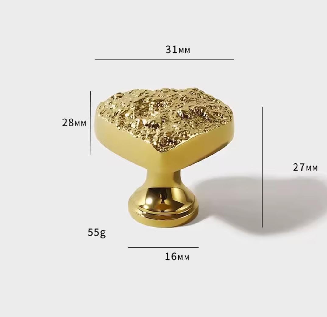 Gold or Silver Heart shaped drawer handle/Heart drawer knob/Brass furniture hardware/Heart shaped door knob/Heart shaped cabinet handle