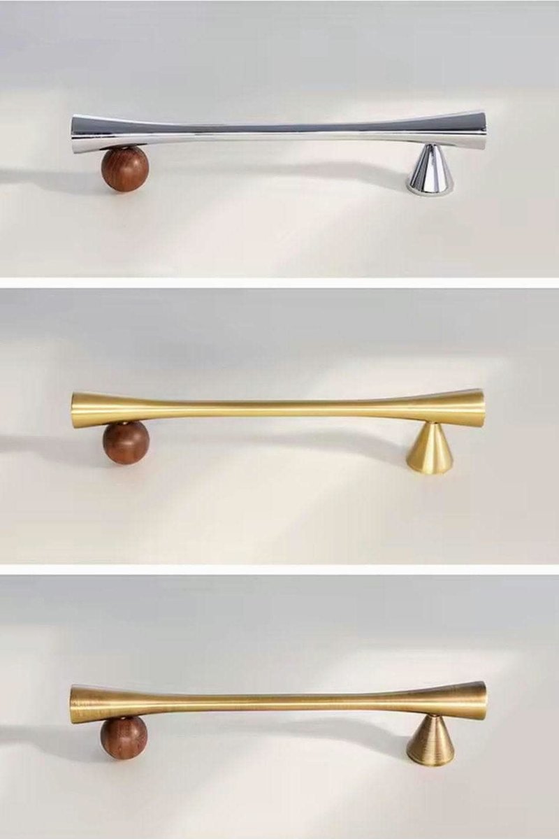 Black bar handles with gold brass ball decoration/cabinet handles/modern hardware/gold drawer pulls/cabinet pulls/furniture door handles