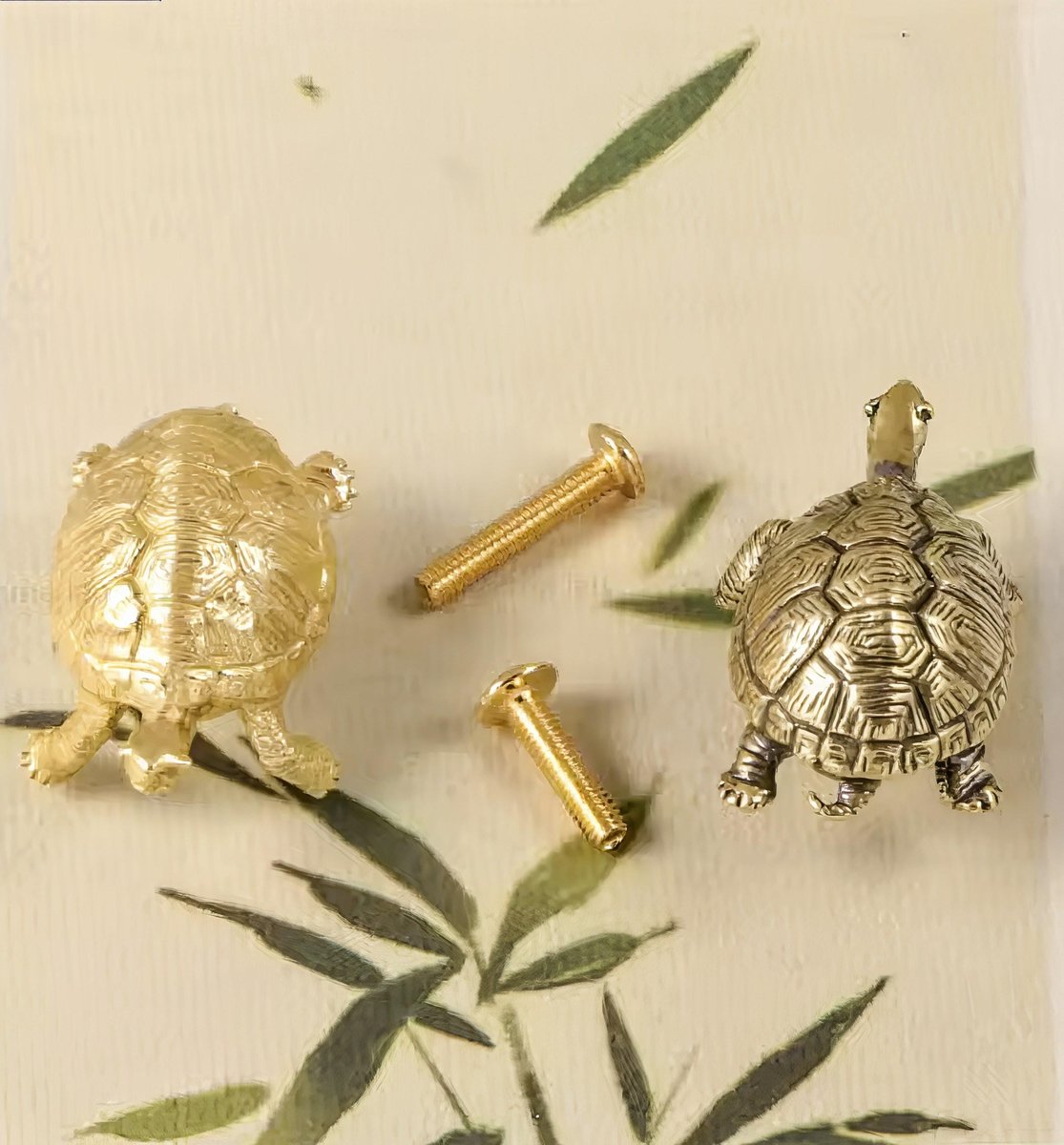 Gold or Bronze Tortoise drawer handle/Brass Tortoise door knob/Tortoise cabinet pull/Brass furniture hardware/Animal shaped drawer knob