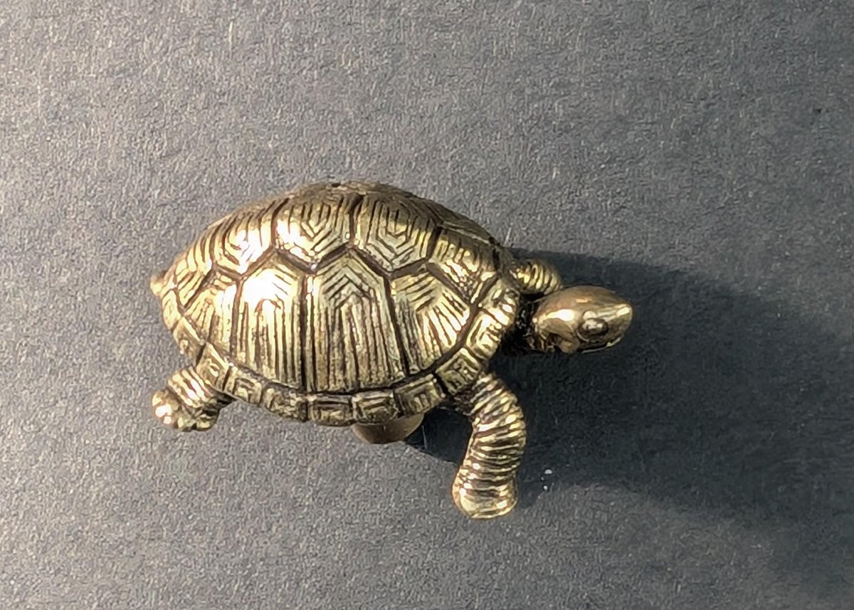 Gold or Bronze Tortoise drawer handle/Brass Tortoise door knob/Tortoise cabinet pull/Brass furniture hardware/Animal shaped drawer knob