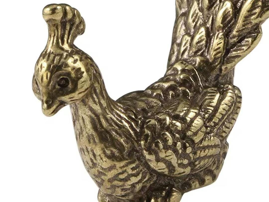 Brass Peacock Cabinet Pull/Gold Brass Peacock Door Handle/Bird shaped drawer handle/gold furniture hardware/Peafowl Cabinet Handle/Door knob
