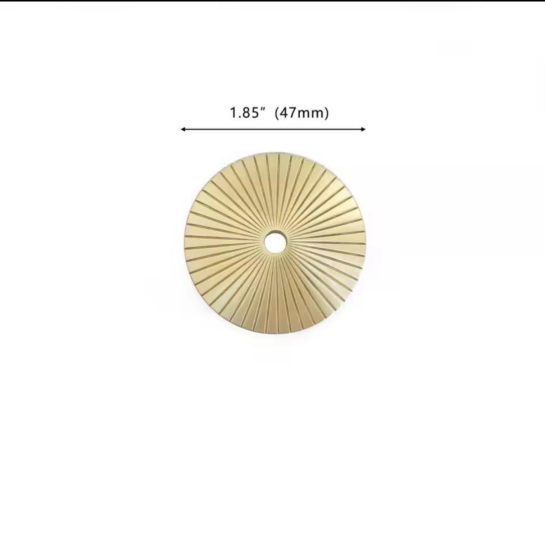 Gold brass round backplates for drawer handles/Brass circular back plates for cabinet pulls/Gold round door handle backplate/Backplate