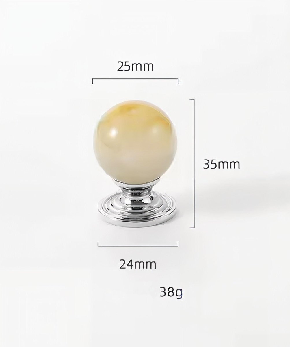 Silver and semi precious stone ball drawer knob/stone drawer pull/crystal ball cabinet pull/gemstone handle/Bright coloured stone hardware