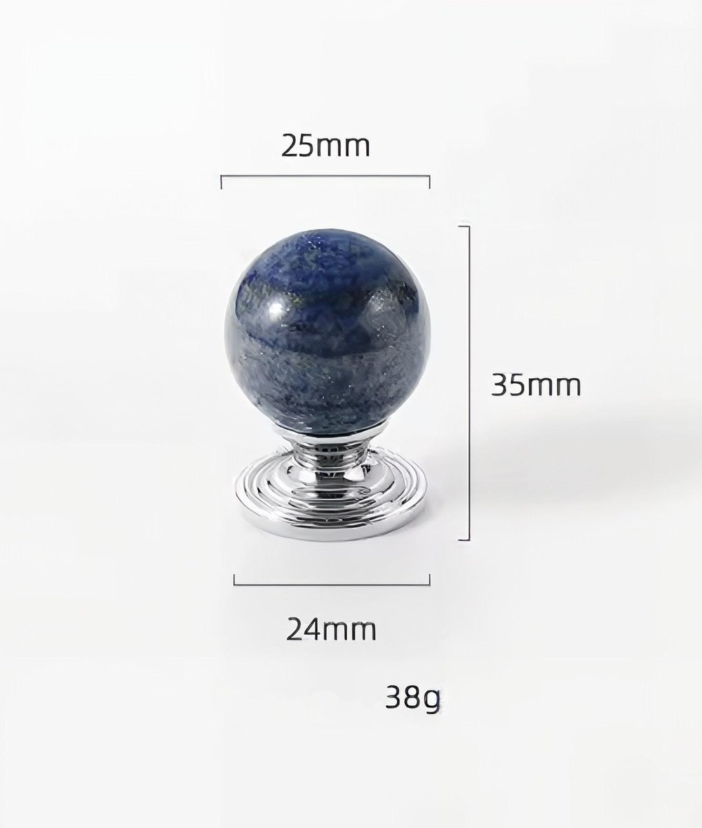 Silver and semi precious stone ball drawer knob/stone drawer pull/crystal ball cabinet pull/gemstone handle/Bright coloured stone hardware
