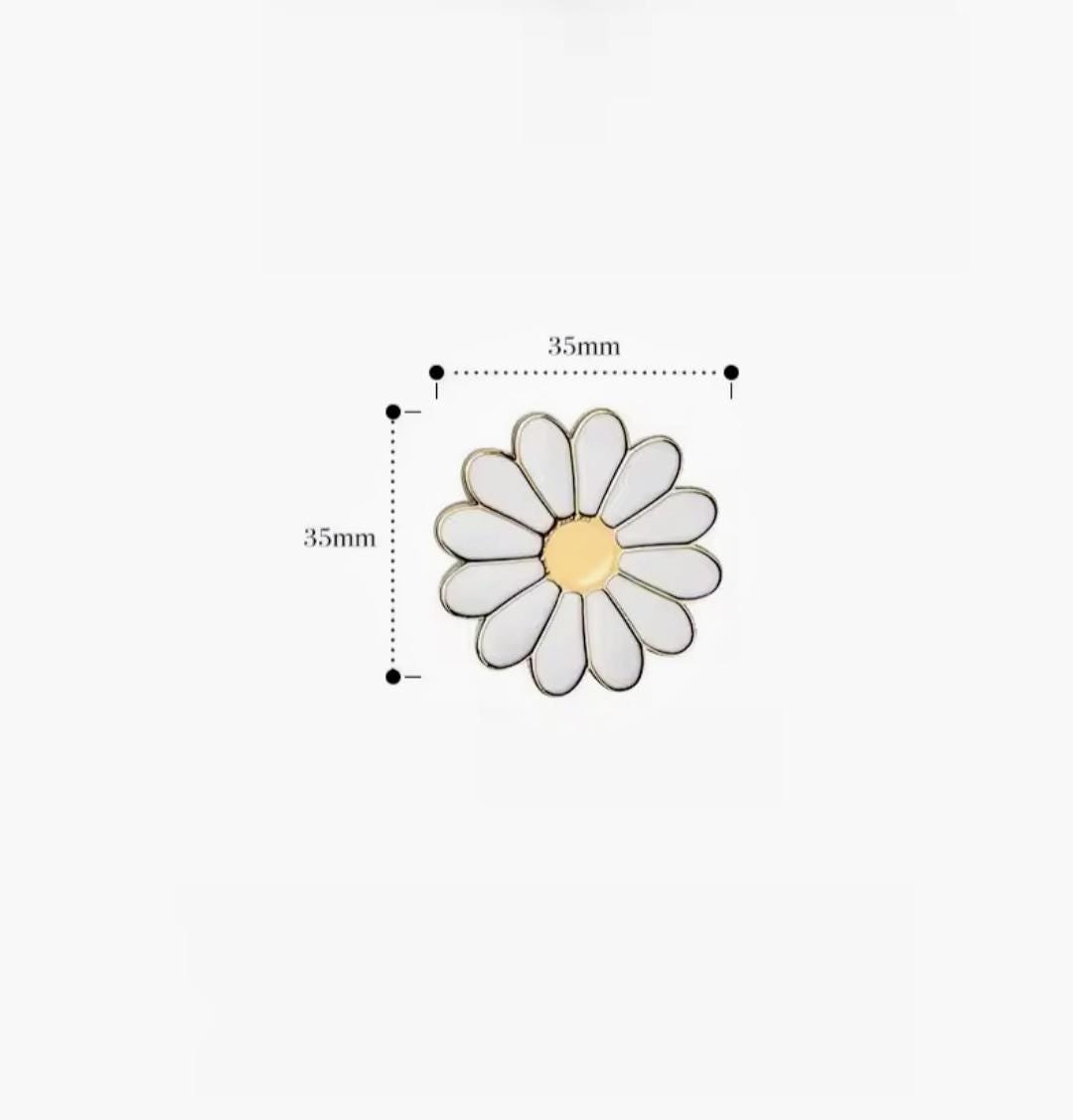 Silver or Gold brass Daisy Drawer Handle/Enamel white Daisy Flower cabinet pull/Nursery decor/Nursery door knob/Childrens door handle