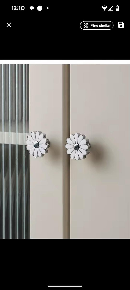 Silver or Gold brass Daisy Drawer Handle/Enamel white Daisy Flower cabinet pull/Nursery decor/Nursery door knob/Childrens door handle