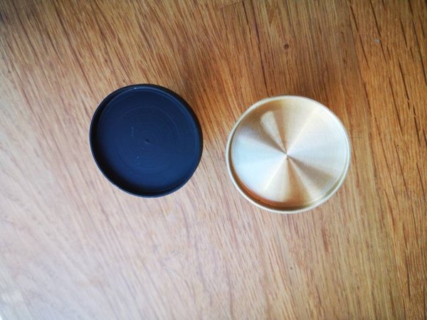 Round craft supply drawer handle for customising in brass or matte black/Black or gold cabinet knobs designed for adding individual inserts