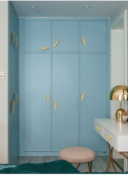 Guardian angel feather design cabinet handle/Gold or Silver bird feather drawer pull/Floating feather door handle/Gold furniture hardware
