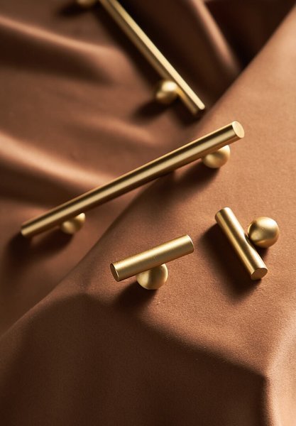 Gold brass bar and ball cabinet handle/gold furniture hardware/solid brass drawer pulls/gold kitchen hardware/solid brass door handle/