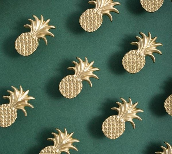 Gold Pineapple Cabinet Pulls/gold Door Handle/drinks cabinet handle/ tropical decor/home improvement/retro style door knob/drawer handle
