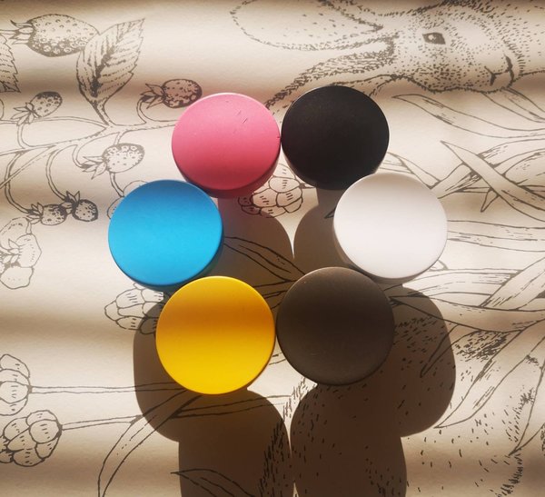 Classic Round button shaped circle handles Cabinet Pull Door Handle cabinet Knob five bright colours furniture hardware drawer pull