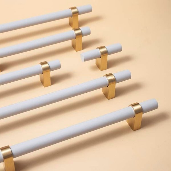 Light Grey and Gold cabinet bar pull/ wooden drawer handles/nursery furniture hardware/gray cabinet door handles/children's furniture handle